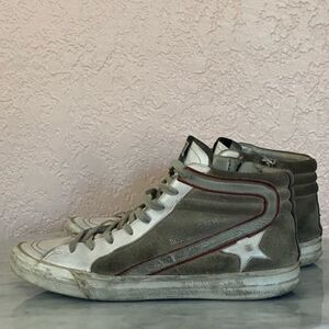 Golden Goose Slides pearl shine and tan